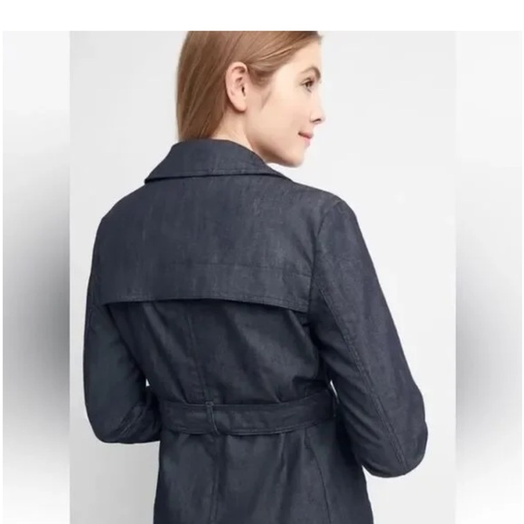 Gap denim trench coat jacket - Picture 2 of 6